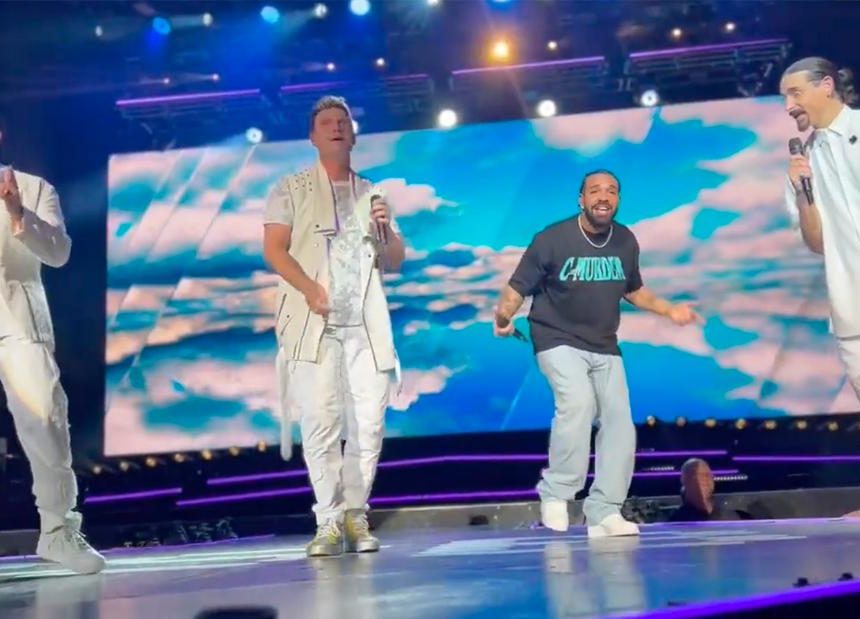 Drake hat einen nostalgischen Moment auf der Bühne mit den Backstreet Boys