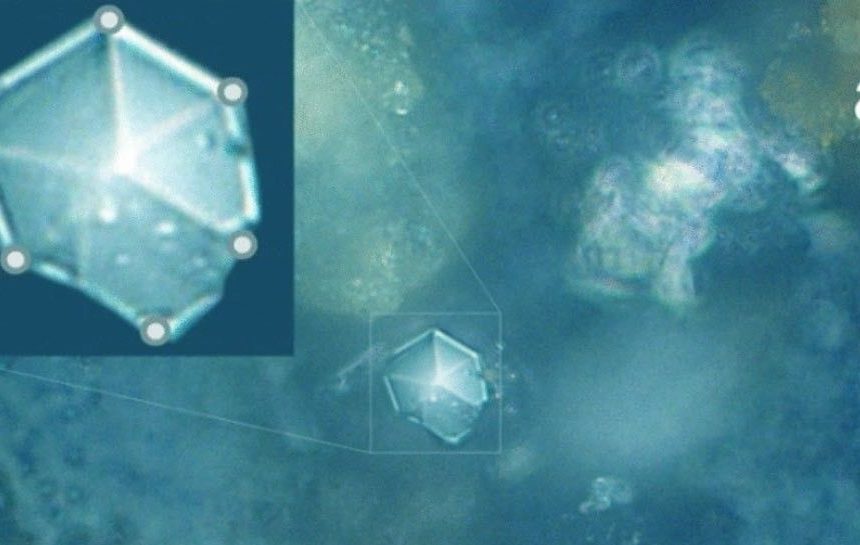 Nie zuvor gesehene Kristalle in perfekt erhaltenem Meteoritenstaub